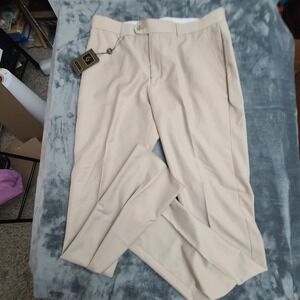 NWT Giorgio Fiorelli pants Mens 36 Khaki No Pleet Dress Pants Slacks